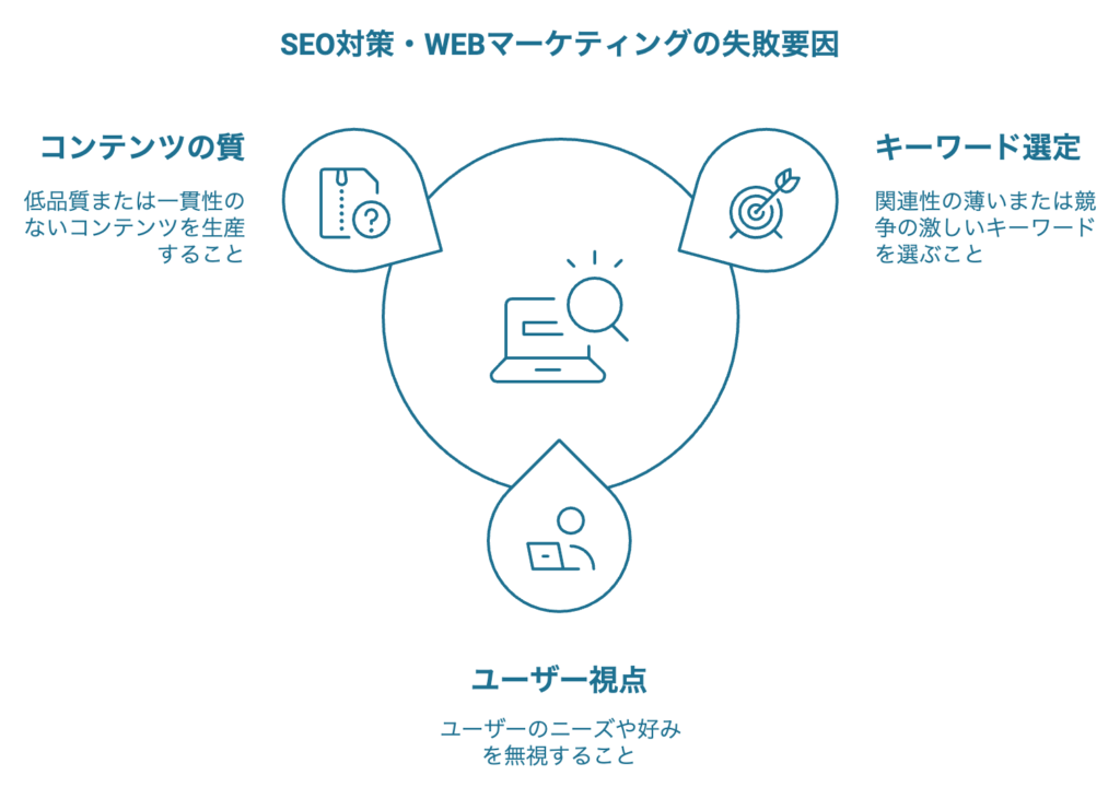 SEO対策・WEBマーケティングの失敗要因