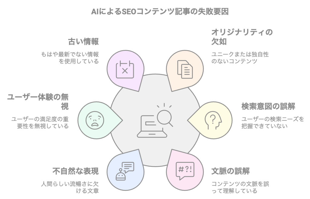 AIによるSEO失敗の要因